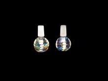 14 MM BLUE-GOLD FANCY ART HANDMADE BOWL