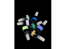 COLOR ACCENT ON BLACK TUBE BONG BOWL