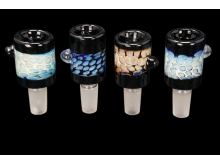 14 MM BLACK TUBE AND HONEYCOMB ART DELUXE HERB BOWL