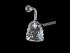 5.5"/130 Gr. CLEAR GLASS DOUBLE SIDED  SKULL  BUB