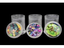 3' HEAIGHT-105Gr STORAGE JAR WITH PRINTED TOP, COLOR MIX