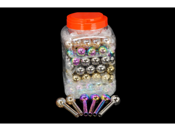 4" ELECTROPLATED OIL SPOON, RAINBOW,90PCS JAR