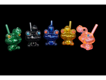 4.5"/110Gr CUTE FROG OIL BURNER,CARTOON BUBBLER , COLOR MIX