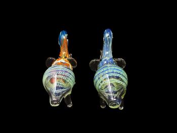 TUSTING ART ASSORTED COLOR HEAVY ELEPHANT PIPE