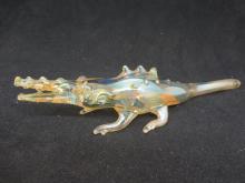 9" GOLDEN CROCODILE PIPE