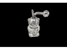 5"/155 Gr. 3 PARTS BEAR FACE DESIGN OIL BUBBLER