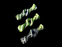 3.5" DONUT SHAPED STRIPED ART CHILLUM