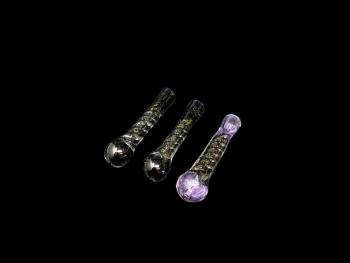 3.75”/35 Gr. BLACK-PURPLE TUBE US DICHROIC CHILLUM HIGH END 