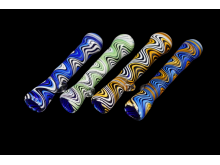 4"/42 Gr WIGWAG ART  LUXE CHILLUM, COLOR MIX
