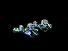 3"/40 Gr. STRIPED FISH CHILLUM