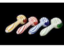 4.5"/80 Gr COLORFUL HEAR ART FANCY HAND PIPES, MIX COLORS