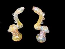 6"/130 Gr. GOLD MARBLE MEDIUM BUBBLER