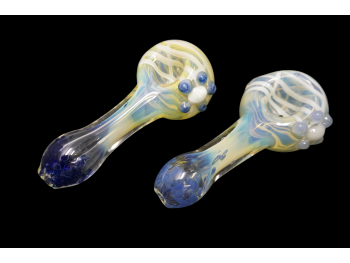 4' 85 Gr FUMED AND ART KNOBBY  PIPE