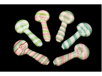 3.75"/50-55 Gr SWIRL ART HIGH END HAND PIPES, MIX COLORS