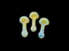 3.75"/65 Gr SILVER FUMED R4 ART FANCY HAND PIPE
