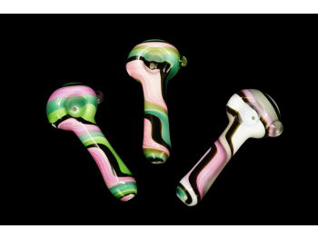4"/ 70Gr MULTI COLOR ART HIGH END HAND PIPES, COLOR MIX