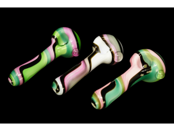 4"/ 70Gr MULTI COLOR ART HIGH END HAND PIPES, COLOR MIX