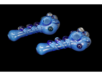 4.5"/135 Gr COLOR TUBE MARBLE ART GLOW IN DARK DELUXE PIPE