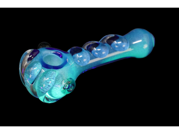 4.5"/135 Gr COLOR TUBE MARBLE ART GLOW IN DARK DELUXE PIPE