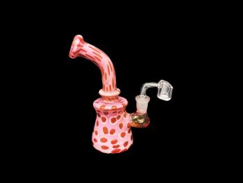 6.5"/240 Gr. PINK SPOTTED ART WATER PIPE