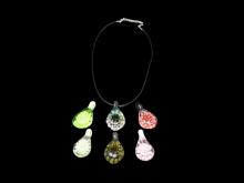 HAND MADE GLASS FLOWER PENDANT/ COLOR MIX