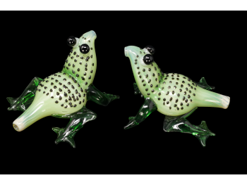 5"/170 Gr GREEN FANCY FROG PIPE