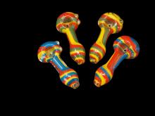 3.5"/60 Gr RASTA COLOR PATTERN BRIGHT HAND PIPES