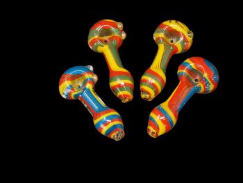 3.5"/60 Gr RASTA COLOR PATTERN BRIGHT HAND PIPES