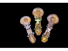 4.5"/80 Gr GOLD/ SILVER FUMED FROG ART HAND PIPE
