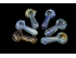 3"/65 Gr FRIT AND COLOR ARTSMOKING GLASS HAND PIPES