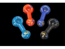 3'-65 Gr FRITED AND ART HAND PIPES, COLOR MIX