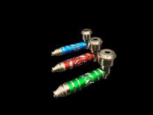 2.5" DIAMOND CUT METAL PIPE WITH CAP