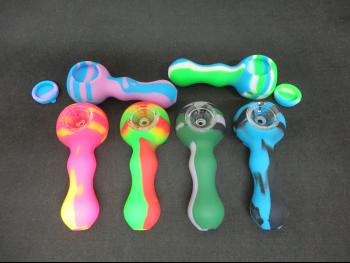 4" SILICONE PIPE WITH DABBER & CONTAINER 