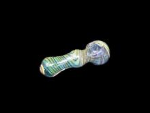 4"/85 Gr. 3 BALL SWIRL ART HAND PIPE