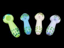 4"/70 Gr. SLIME COLORED SPOTTRED TUBE AND HEAD ART HAND PIPE