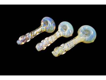 4' 70-75 Gr FUMED AND TWIST HANDLE ART PIPE