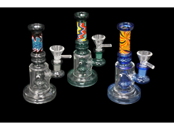 6.5"/1200 Gr REVERSIBLE ART FANCY WATER PIPE, COLOR MIX 