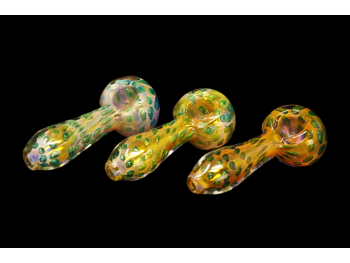 3.75"-4"/85 Gr  DOT AND FLOWER ART GOLDEN DELUXE PIPE