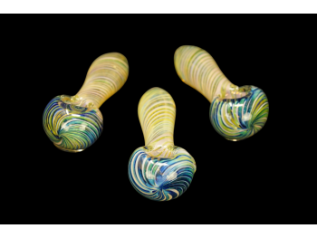 4'/85 Gr SWIRL ART GOLDEN DELUXE PIPE