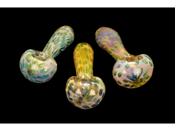 4"/90-95 Gr 200 DOT ART GOLDEN DELUXE SMOKING PIPE