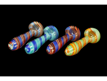 4.25"/105 Gr MULTI COLOR SWIRL ART HAND PIPE, COLOR ASSORTED
