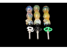 5.5"/60 Gr. GOLD FUMED AND ART 3 BALL NECTAR STRAW SET