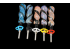 5"/55 Gr BLACK TP SWIRL DICHRO ART NECTAR STRAW SET, MIX COLOR
