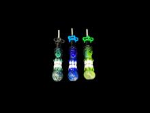 COLOR TUBE FANCY TEETH ART NECTAR COLLECTOR WITH TIPS AND CLIP