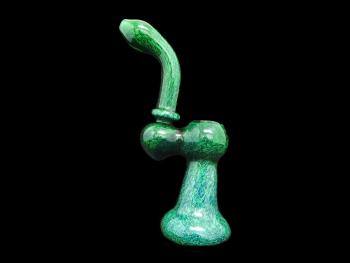 7.5" GREEN FANCY BUBBLER