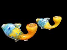 4"/120 Gr. GOLDEN FANCY FISH HAND PIPE
