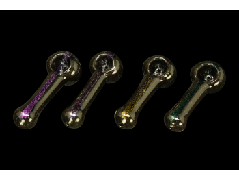 3.75'/62-65 Gr BLACK BACKGROUND AND DICHROVIC ART HAND PIPE