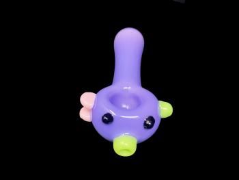 4.5" / 80 GR MILKY PURPLE TUBE CHARACTER FACE PIPE