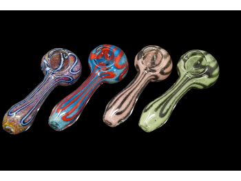 3.5"/50 Gr  FRIT ART HAND PIPES, MIX COLORS