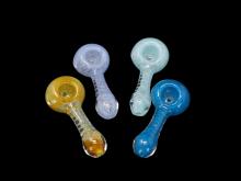 3"/45-48 Gr SPIRAL ART FRITED HAND PIPES/ COLOR MIX